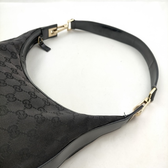 GUCCI • AUTHENTIC Y2K VINTAGE MONOGRAM CANVAS/PATENT LEATHER BUCKET SHOULDER BAG - Picture 1 of 11